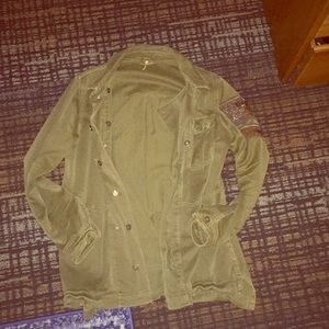 Free People green lightweight jacket